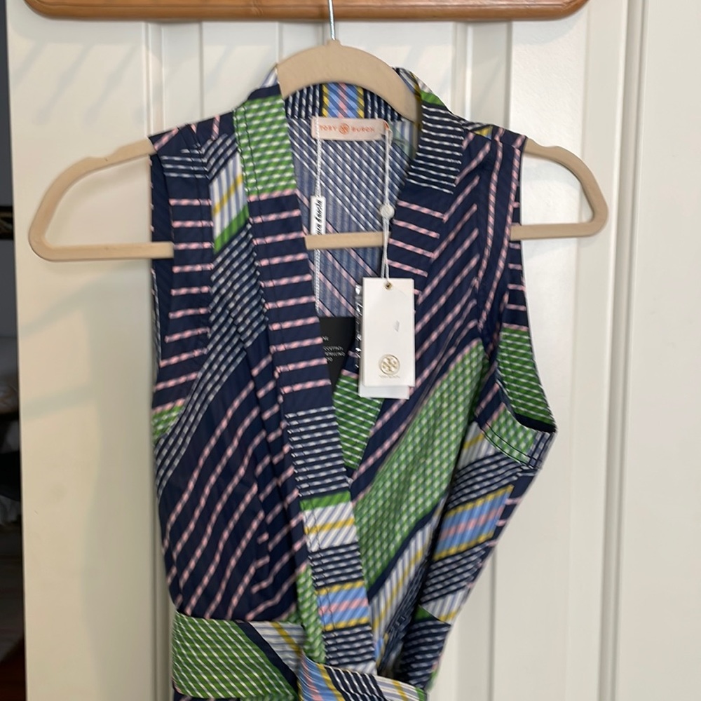 Tory Burch sleeveless wrap tie dress. Brand new with tags